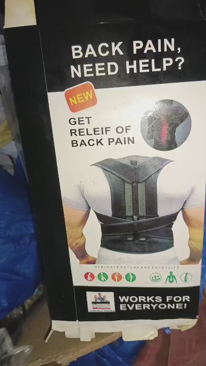Adjustable Back Support Belt | Posture Corrector | Spine & Shoulder Support Brace | Breathable Upper Back Support for Men & Women